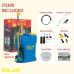 RAIJA Shakti 16L Manual Agricultural Sprayer Pump – Hand Operated Knapsack Spray Machine with Back Support for Farming, Gardening, Pesticide, Fertilizer & Sanitizer (Blue) - with 1 Month Warranty - Image 2