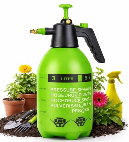 RAJA 3 Litre Hand Pressure Water Sprayer Pump | Manual Garden Spray Bottle with Adjustable Brass Nozzle | Multipurpose Water Sprayer for Plants, Gardening, Home Cleaning, Car Washing & Disinfection