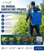 Agroprime Grow 16L Manual Agriculture Sprayer | Heavy-Duty Backpack Pressure Sprayer for Pesticides, Fertilizers & Garden Care - Image 4