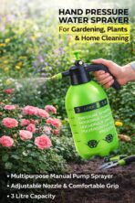RAJA 3 Litre Hand Pressure Water Sprayer Pump | Manual Garden Spray Bottle with Adjustable Brass Nozzle | Multipurpose Water Sprayer for Plants, Gardening, Home Cleaning, Car Washing & Disinfection - Image 4