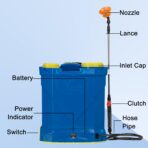 Battery Sprayer Machine 16L - Electric Pump Backpack Sprayer with 4 Nozzles - Image 4
