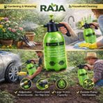 RAJA 3 Litre Hand Pressure Water Sprayer Pump | Manual Garden Spray Bottle with Adjustable Brass Nozzle | Multipurpose Water Sprayer for Plants, Gardening, Home Cleaning, Car Washing & Disinfection - Image 3