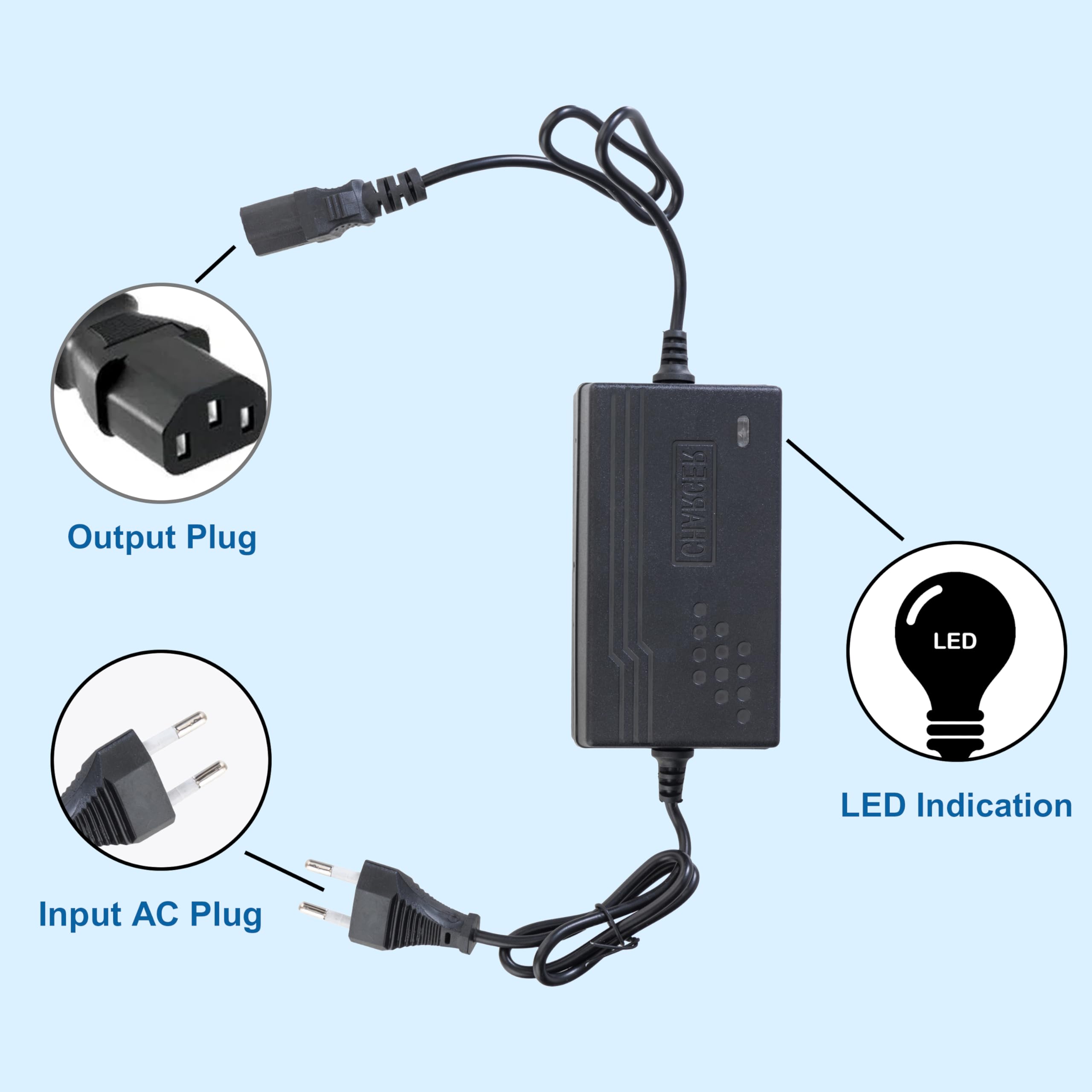 71mAmJXVXaL 12V 2A DC Power Adapter Charger | Universal AC to DC Power Supply (110-240V Input) - Image 1