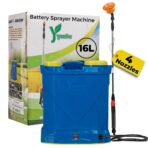 Battery Sprayer Machine 16L - Electric Pump Backpack Sprayer with 4 Nozzles